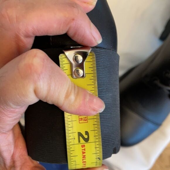 CHELSEA CREW BLACK PLATFORM BOOTIES.  NEW - Picture 8 of 9